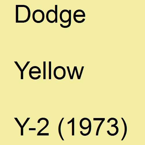 Dodge, Yellow, Y-2 (1973).